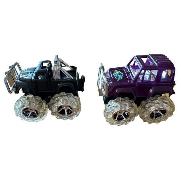 Super Truck Toy VTG 1980's Set Of 2 Rare Black And Purple - Picture 2 of 8
